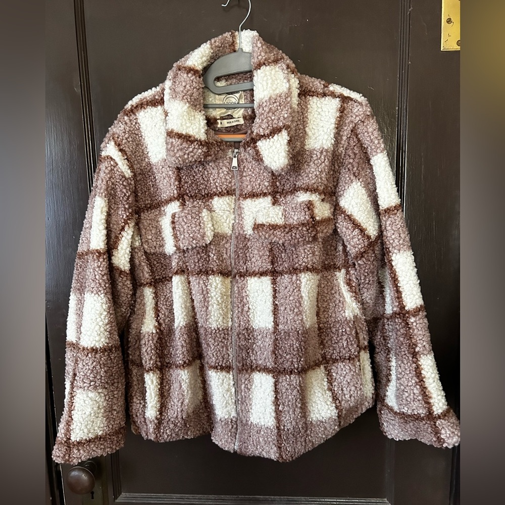 Plaid Fuzzy Fall Jacket